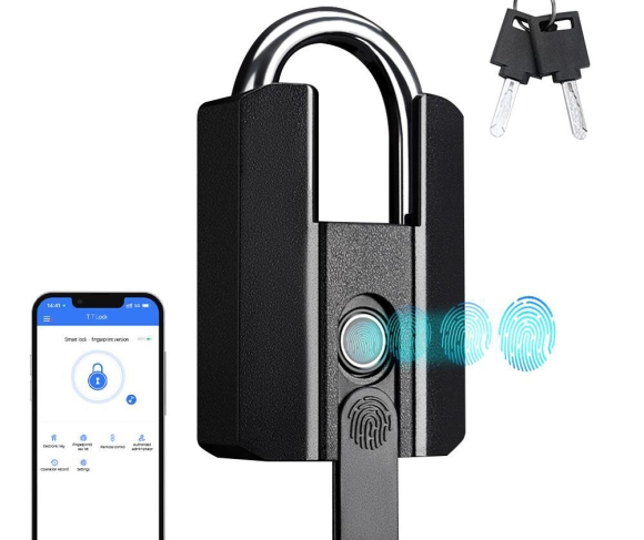 Khóa Bấm Vân Tay Chống Cắt Chống Nước Dùng App TTlock